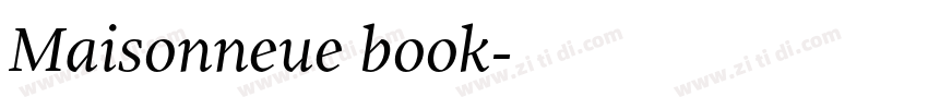 Maisonneue book字体转换